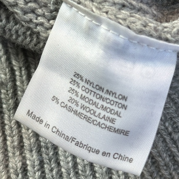 Tory Burch - Grey Knit Sweater w/ Rhinestone & Blue Gem Embellishments - Picture 15 of 15